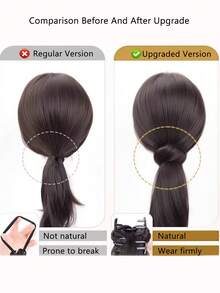 Ponytail Hair Claw Clip, Natural Messy Bun Hairstyle Hairpiece Hair Accessories Elegant Hair Clip,Synthetic Ponytail - Multicolor - View 6