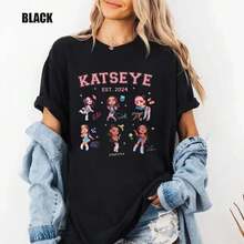 Katseye All Member Sweatshirt Katseye Beautiful Chaos World Tour Shirt Katseye Gnarly Shirt Gabriela Shirt Katseye Soft  (2) - 黑色 - 查看 1