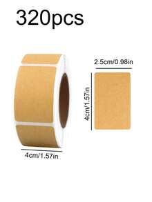 640pcs Kraft Paper Waterproof Self-Adhesive Labels - Writeable, , Suitable For Packaging, Labeling And Decoration. Packaging Labels | Natural Appearance | Waterproof Stickers, Jar Labels, Food Labels - Multicolor - View 9