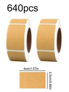 640pcs Kraft Paper Waterproof Self-Adhesive Labels - Writeable, , Suitable For Packaging, Labeling And Decoration. Packaging Labels | Natural Appearance | Waterproof Stickers, Jar Labels, Food Labels - Multicolor - View 8