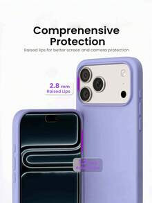 1pc Lavender Purple Sweet & Cute Phone Case, Matte Minimalist Large Hole, Raised Camera Protection Anti-Drop, Personalized Compatible With Iphone 17 Pro Max/17 Pro/17 Air/17, 16/15/14/13/12/11 Pro Max/Pro/Plus, Valentine's Day Gift, Christmas Gift, Fashionable Phone Case - Purple - View 4