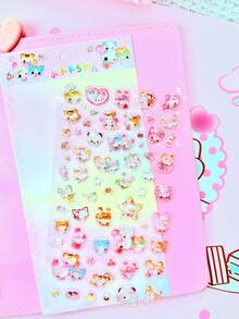 High-Quality Embossed Decorative Stickers, Interesting Design, Suitable For Phone Cases, Home Decor, Party Decorations, Various Holiday Gifts, Fashion , Luxury, Sewing, DIY, Graduation Ceremonies, Back To School Gifts, Decorations - Multicolor - View 7