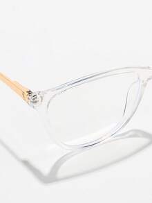 电脑/游戏/电视/手机专用眼镜，女士猫眼框透明眼镜，时尚眼镜，透明镜片变浅灰色，光致变色眼镜 - 查看 4