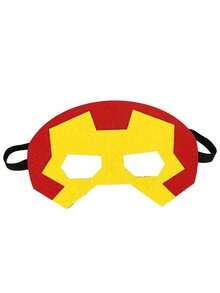 6pcs Marvel Avengers Felt Mask Set 6 Non Repetitive Spider Man/Iron Man/Thor/Hulk//Captain Children's Party Cosplay Props New Year's Gift, Valentine's Day Gift, Easter Gift (Stochastic Style) - Multicolor - View 3