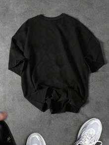 LC Sport Corelite Men's Summer Casual Dumbbell Print Sports-Shirt Oversized Gym Shirts Workout Tees Baggy ShirtCasual Daily Wear Men Shirts,Tees,Mens Clothes,-Shirt,Retro-Shirt,Male And Female Neutral Short Sleeves,Clothes Plus Size,Sweatshirt,Clothes Women,Tops,New Year's Clothing,Womens Tops,Spring,Summer Tops Women,Spring Clothes,Vacation Outfits ,Summer Outfits,Tees Women - Đen 5 - Xem 2