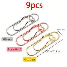 20pcs Stainless Steel Multi-Functional Metal Clips Set, Large Capacity Notebook & Journal Accessories With Pen Holder, Office & Study Supplies Organizer - Multicolor - View 11