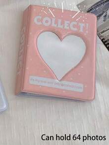 1本64格迷你相册，卡通照片卡片收藏册，适用于K-Pop明星照片（随机单页和双页设计） - 多色 - 查看 8