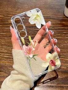 花朵图案 1 件装 透明花卉彩绘加厚防震手机壳 兼容 16/11/16pro/16plus/16promax/16e/15Promax/13/14/12/XS/XR/7G/8P、Galaxy S25/S25PLUS/S25 Ultra/A16/A36/A26/A56/A50/A12/A32/A52/A72/A51/A21S/A13/A14/S24/S24PLUS/S24Ultra、S22/A52/A53/A54/A55S23、11/12Pro/12/12X/13Pro/14Pro/15Pro、10/9/Note9/12c/Note11pro/Note8Pro，国际版不是国内版本 - 彩色 - 查看 6