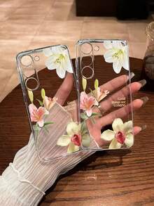 花朵图案 1 件装 透明花卉彩绘加厚防震手机壳 兼容 16/11/16pro/16plus/16promax/16e/15Promax/13/14/12/XS/XR/7G/8P、Galaxy S25/S25PLUS/S25 Ultra/A16/A36/A26/A56/A50/A12/A32/A52/A72/A51/A21S/A13/A14/S24/S24PLUS/S24Ultra、S22/A52/A53/A54/A55S23、11/12Pro/12/12X/13Pro/14Pro/15Pro、10/9/Note9/12c/Note11pro/Note8Pro，国际版不是国内版本 - 彩色 - 查看 2