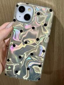 1 pieza Funda protectora negra con manchas onduladas, funda de teléfono a prueba de caídas con cobertura total adecuada para iPhone11/12/13/14/15/16/17/PROMAX - Multicolor - Ver 4