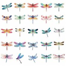 50张透明蜻蜓贴纸，防水，适用于水瓶、笔记本电脑、滑板、吉他、冰箱、桌子、椅子、行李箱、手机、剪贴簿、手机壳等，也是节日、生日等场合的装饰礼品。剪贴簿用品文具趣味贴纸 Kindle - 50pcs/set - 查看 7