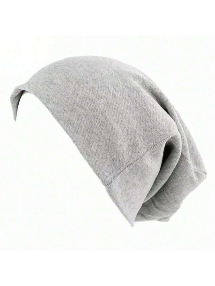 1pc Solid Color Slouchy Beanie, Soft Lightweight Knit Hat For Women Men, Casual Two-Layer Knitted Hat Suitable For Everyday Wear. - Multicolor - View 11