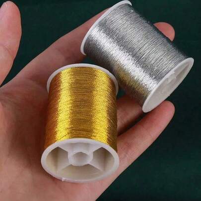 Luxury Gold And Silver Metallic Thread - Bright And Shiny, Suitable For DIY Sewing, Embroidery And Quilting Crafts