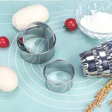 Stainless Steel Round Cookie Cutter, Suitable For Baking, Cookies, Cakes, Sandwiches - Multicolor - View 6