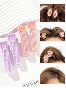 4/2pcs Fluffy Hair Volumizing Toppers, Seamless Hair Clips For Roots, Bangs & Hairline - Multicolor - View 6