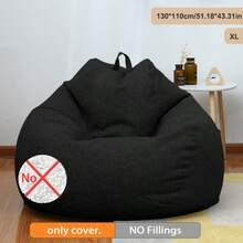 Oversized 51.18*43.31in Bean Bag Cover No Filler Home Essentials Indoor Outdoor,Chair Covers,Couch Cover,Room Acesories,Sofa Covers,Room Deocr ,Dorm,Bean Bag Chair,Bean Bag - 查看 5