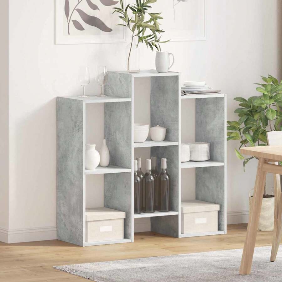 Aparador Gris Concreto 90 x 30 x 90 cm - Gris - Ver 1