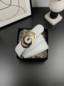 1 chiếc thắt lưng nam màu trắng khóa tự động, thắt lưng thời trang công sở, thắt lưng dự tiệc cưới và các dịp trang trọng, quà tặng cho chồng và cha. - Nhiều màu - Xem 8