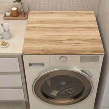 1pc Wood Grain Printed Diatomite Non-Slip Quick-Dry Mat - Microwave, Oven And Washing Machine Cover, Multi-Functional Countertop Mat For Laundry Room, Kitchen, Halloween And Christmas Decor, Laundry Room Accessory, Fashionable Protective Cover, Durable Surface Covering - Wood Grain Print - View 7
