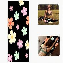 1pc 71*22inch Yoga Mat, Various Floral Patterns Available - Non-Slip Wear-Resistant Extra Wide & Thick Fitness Mat, Home/Professional Beginner Yoga Training Mat - Multicolor - View 3