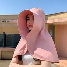 1pc Women's Large Shawl Sun Protection Beach Hat, Full Coverage Sun Protection Hat - Multicolor - View 16