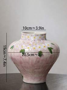 手绘3D立体花卉陶瓷花瓶装饰，奢华艺术农舍风格花瓶，高端美式风格客厅、餐桌、玄关摆件 - 多色 - 查看 10