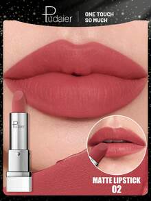 Pudaier 防水不粘腻丝绒珠光唇膏，滋润柔滑质地，适合所有肤色，情人节礼物 - 02 - 查看 6