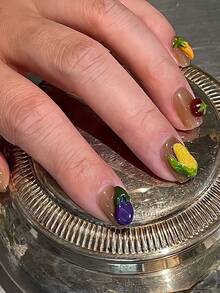 1个乡村农场蔬菜美甲模具，卡通牧场动物透明硅胶美甲模具 - 無色 - 查看 8