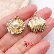 5/30 Peças Sortidas de Encantos de Animais Marinhos de Cristal e Strass, Tartaruga, Concha, Estrela-do-mar, Peixe, Pingentes Pendurados para Pulseiras, Colares, Brincos, Fabricação e Artesanato - Multicolorido - Visão 31