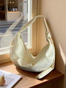 Modern stor kapacitet glittrande diamanter enkel design mångsidig pendlingsväska lätt axelväska för kvinnor - Multifärgad - Visa 15