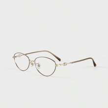 1pc Women's Fashion Elegant High-Grade Pearl Rimless Cat Eye Glasses, Suitable For Daily Decoration, Reading, Office Eye Protection - Multicolor - View 2