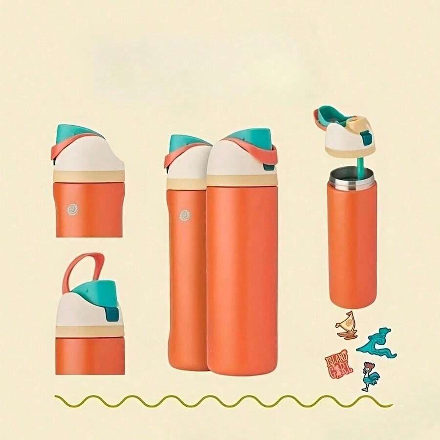 24/Oz/32 Oz Water Bottle Cup Vacuum Water Bottle Drinkware Tumbler Stainless Steel Thermal Mug Original Cold Hot Cup Owal'o - D-橘色 - 查看 1