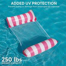 1pc 120cm Swimming Pool Floating Bed, 4-In-1 Saddle/Lounge Chair/Hammock/Inflatable Floating Bed Raft Lounger Beach Hot Tub Mat - Rectangle - View 7