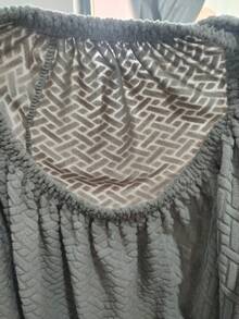 Bộ 2 vỏ đệm lưng hình chữ T bằng vải jacquard (1 vỏ đệm ngồi + 1 vỏ đệm tựa lưng), vỏ bọc ghế co giãn hiện đại, chống bụi, trang trí nhà cửa, ghế văn phòng, ghế ăn. - Màu kaki - Xem 9