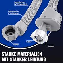 Ống dẫn nước vào máy giặt dài 1,5m có van một chiều, ống mềm cấp nước máy giặt và máy rửa chén 3/4 inch có van một chiều - Trắng 1 cái - Xem 6
