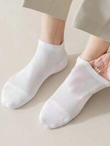 1/3/6 Pairs Men's Massage Bottom Socks, Breathable Odor-Resistant Moisture-Wicking Mesh Low-Cut Ankle Socks, Spring & Autumn - Multicolor - View 4