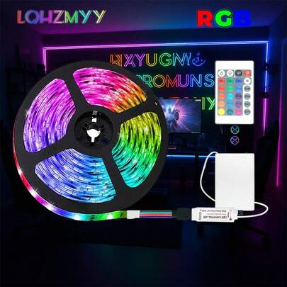 LQHZMYY 5V 3535 RGB Multi-Color Temperature Light Strip, Battery Box Powered (Batteries Not Included), Suitable For Bedroom, Kitchen, Living Room, Bathroom, Party, Wardrobe