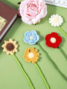 Handmade Crochet Bookmarks, Handcrafted Gift Ideas, Suitable For Book Lovers, Pastoral Style Comfortable Crochet Bookmarks, DIY Decorations, Can Be Used As Hanging Decorations, Curtain Clips, Keychains, Etc. - Multicolor - View 8