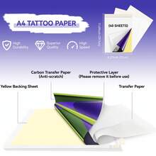 40pcs Tattoo Transfer Paper: 4-Layer 8.27"X11.69" A4 Heat Transfer Paper, Professional Tattoo Use, Complete Tattoo Transfer Kit And Essential Tattoo Supplies - 1 Set - View 3