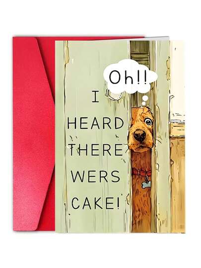 1pc Unique Golden Retriever Birthday Card, Designed To Be Playful And Cute, Is A Perfect Gift For Family And Friends, Suitable For Birthday Parties, Made Of High-Quality Paper With An Envelope, Suitable For Any Recipient