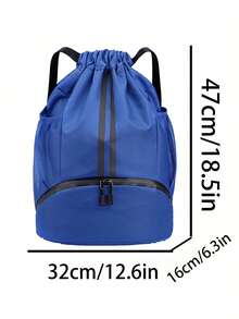 Large Capacity Basketball Backpack With Waterproof Wet/Dry Separation Design, Drawstring Pocket, Portable Sports Backpack For Boy, Daily Sports Travel, Gift For Birthday, Sports Essential - Multicolor - View 6