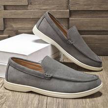 (Run Small, Please Order One Size Up) Men's Retro Slip-On Casual Loafers, Anti-Slip, Breathable, Comfortable, Fashionable & Minimalist - Grey - View 12