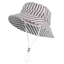 Baby Sun Hat Toddler Summer Hats Baby Bucket Hat Protective Bucket Hat Kids Beach Hats For Baby Boy Girl - Short-brimmed Bowl Cap With Wide and Narrow Stripes - View 17