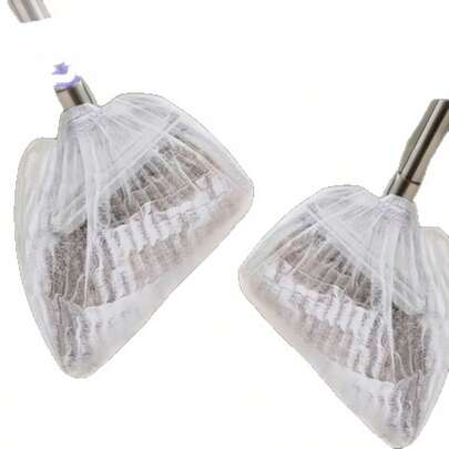 50/10 包一次性扫帚套，专为拾取毛发而设计，地板清洁工具套装，带防缠绕清洁装置，可快速整理并保持地板清洁，紧凑型清洁套装。