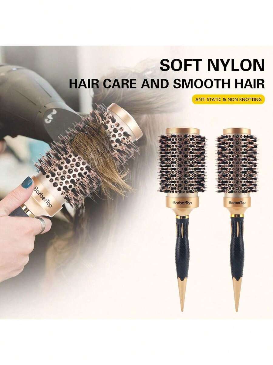 Lược tạo kiểu tóc xoăn bồng bềnh bằng gốm, lược tạo kiểu tóc chuyên nghiệp với ống nhôm chịu nhiệt, lược uốn tóc dùng cho máy sấy, lược chống tĩnh điện, phù hợp với mọi loại tóc, dùng được cho cả nam và nữ, lược chải tóc, dụng cụ làm tóc, sản phẩm và phụ kiện làm đẹp cho tiệm cắt tóc, đồ dùng cần thiết khi đi du lịch, chuẩn bị cho năm học mới, đồ dùng cần thiết khi đi nghỉ mát, phụ kiện tóc dành cho phụ nữ.