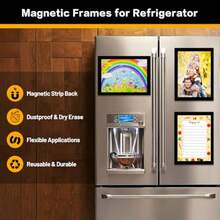 Magnetic Sign Holder A4 20Pack Magnetic Display Frame For Fridge Whiteboards And Metal Surfaces Photo Frame Document Paper Holder Blackoll - Black - View 2