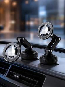 360°可调节车载手机支架，带吸盘和磁性底座，兼容 MagSafe和安卓手机，可折叠仪表盘/挡风玻璃支架，适用于汽车、卡车、办公桌、浴室等场所，防震通用智能手机支架 - 磁吸折疊支架 - 查看 9