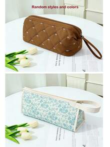 1pc Quilted Hair Brush & Travel Bag - Suitable For Hair Accessories And Shark FlexStyle, Portable Makeup Bag Can Hold Hair Dryer And Curling Iron, Multi-Functional Storage Bag Can Hold Cosmetics, Lipstick, Brushes, Skincare Products And Underwear, Bedroom And Bathroom Essential Storage Tool, Perfect Holiday Gift - Multicolor - View 15