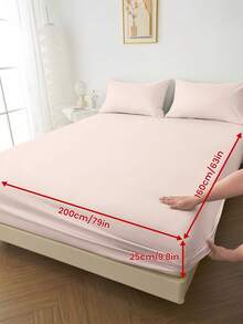 1 bộ ga trải giường cotton 100%, màu trơn, chất liệu dệt may gia đình thoải mái, mềm mại và thân thiện với da, thoáng khí, chống xù lông, phù hợp cho mọi mùa, vừa với giường đơn, đôi, cỡ Queen, cỡ King, có tác dụng bảo vệ nệm, có thể giặt máy, tái sử dụng, thích hợp trang trí phòng ngủ. - Nhiều màu - Xem 64