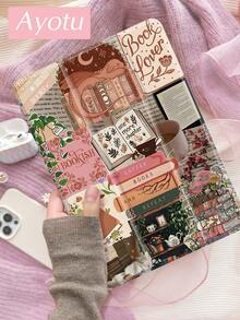 Ayotu 花卉和书籍图案平板电脑保护套和 Kindle 电子书保护套，兼容 iPad 10 代、11 英寸/Air 4 代/Air 7 代/9.7 英寸，兼容三星 Galaxy Tab A9 Plus，Kindle（11 代 - 2024 版）（6 英寸），Kindle Paperwhite 12 代 2024，时尚简约的图案使其成为绝佳的节日礼物。 - 彩色 - 查看 2